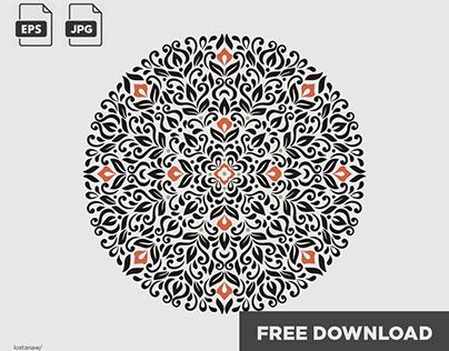 Free Download Mandala Floral