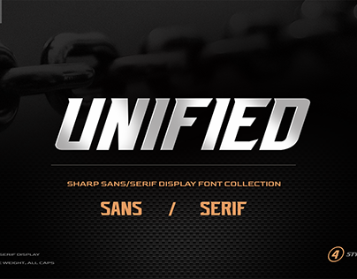 AZN Unified - Sharp Combination Display Font