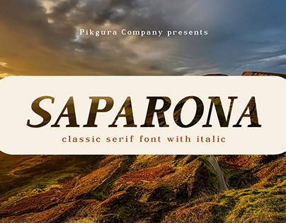 Saparona, Classic Serif . . . with italic