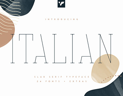 Italian Slab Serif Typeface - 24 fonts. Free font!