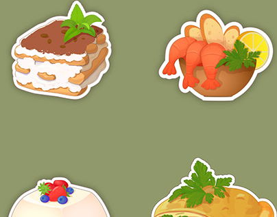 Game Art- Objects for game Foodie Tour