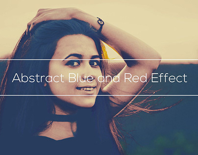 Abstract Blue and Red Effect