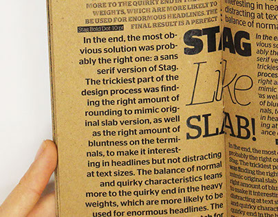 Stag Typeface specimen book