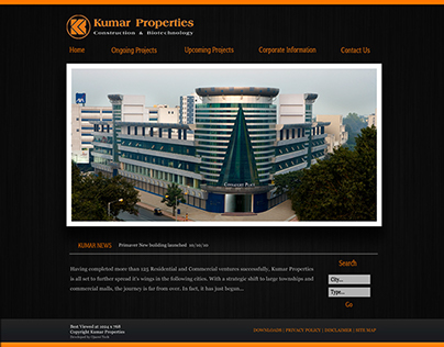Web Design for Kumar Builders, Pune