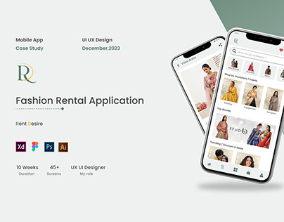 UX UI Case Study | Fashion Rental Mobile Application