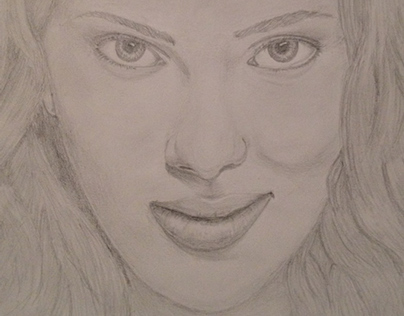 Scarlett portrait - pencil drawing