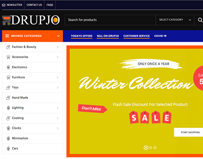 DRUPJO E-commerce Website Design