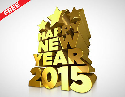 Happy New Year 2015 - 3D