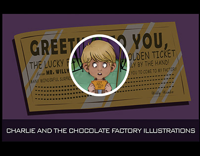 Charlie And The Chocolate Factory Illustration Design