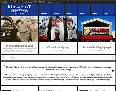 Mealey Signs Responsive Website
