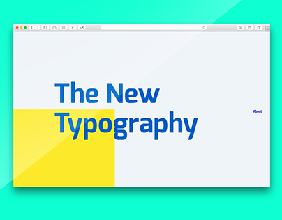 The New Typography — Design Manifesto Website