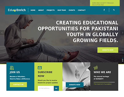 EduEnrich website design
