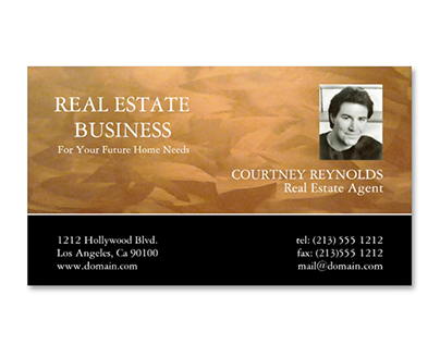 Real Estate Agent Copper Business Cards