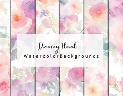 Dreamy Watercolor Floral Backgrounds