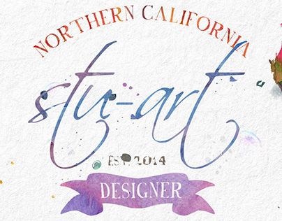 Watercolor stu-ART Design Logo