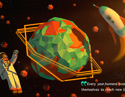LOW POLY SPACE 'OMETRIC ART