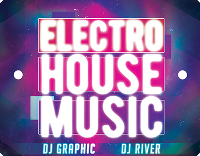 Electro House Music CD Cover - FREE Template