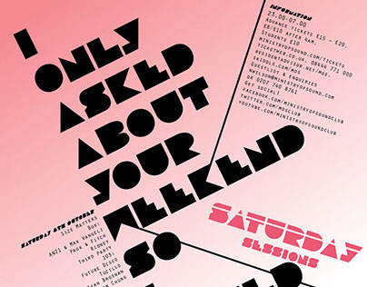 Ministry of Sound - Saturday Sessions posters