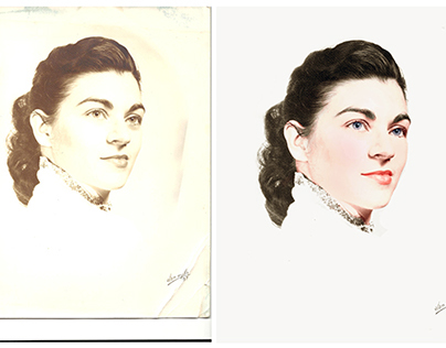 Restoration and colorisation of a photograph (c. 1957)