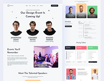 Event organised Landing Page UI Case Study