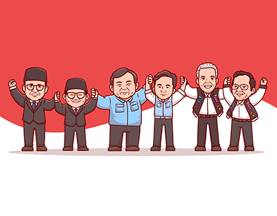Three pairs of Indonesian presidential candidates👥🇲🇨