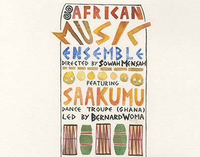 Macalester African Music Ensemble Concert Posters