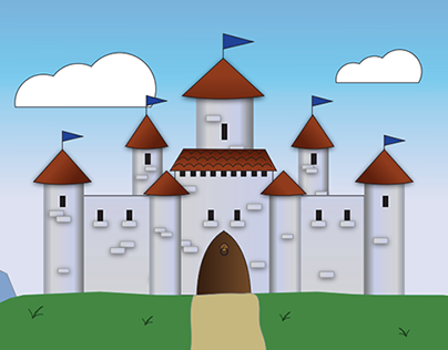 Castle Illustration for Childrens storage boxes