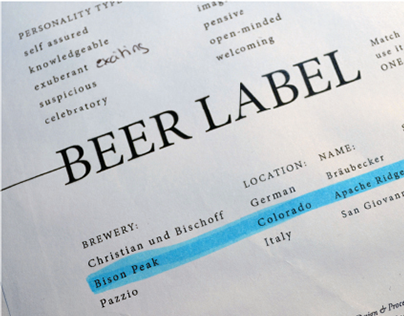 Beer Label Process Booklet