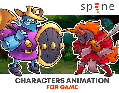 Spine 2D characters animations