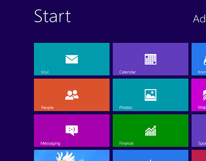 Windows 8 Menu Page UI