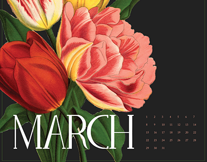 Vintage Flower Calendar