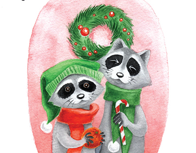 Watercolor Illustrations for Christmas Сards