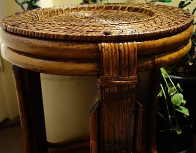 Reversible bamboo table