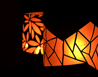 Paper Cut table night lamps