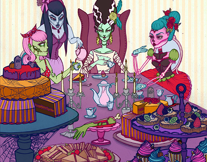 Ghouls Only Tea Party by Hailey Patalano