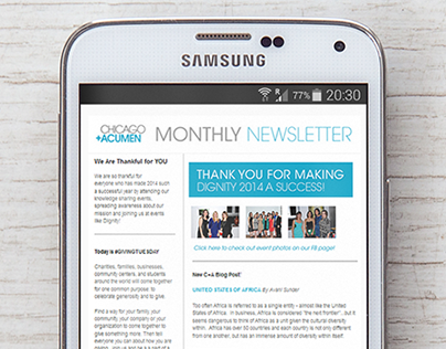 Email Monthly Newsletter