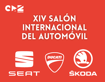 Gráfica para Seat Skoda y Ducati. Salón del automóvil 