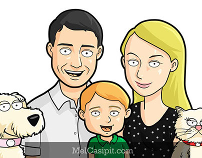 Family Guy Style Cartoon Commission