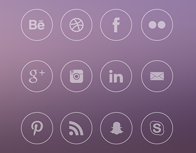 Free Simple Round Social Icons 
