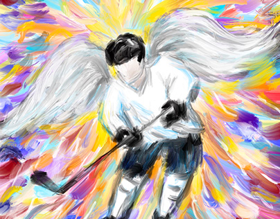 Abstract sports angel