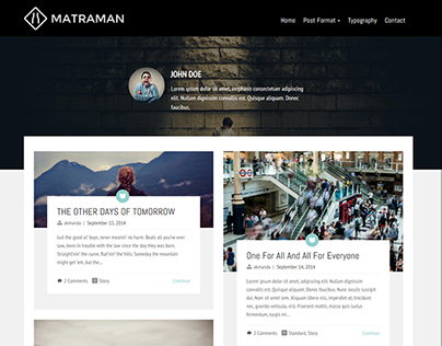 Matraman - Handsome Grid Blog Theme