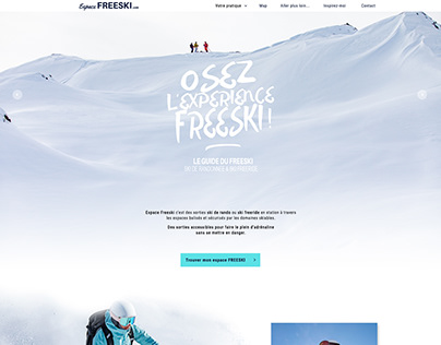 Webdesign find your ski slope with FREESKI DECATHLON
