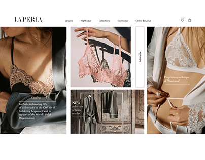 Underwear website for "La Perla"