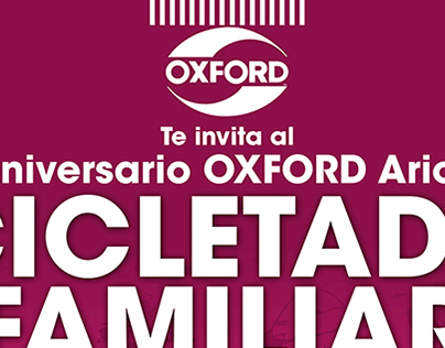 AFICHE CICLETADA FAMILIAR SUCURSAL ARICA TIENDAS OXFORD