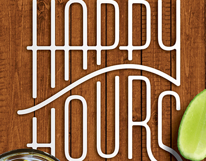"Happy Hours" flyer for The Noodles Restaurant