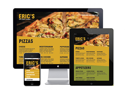 Eric's Off First Street Website Wireframes