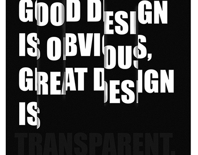Good Design Is Obvious.