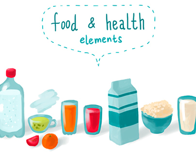 Food & Health Illustration Elements