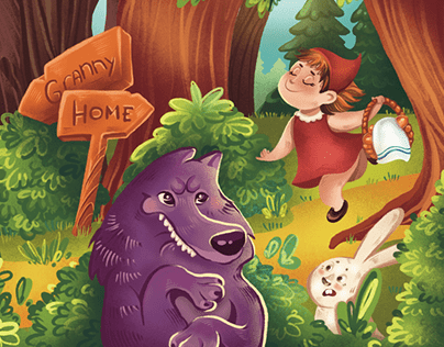 Illustrations for Little Red Riding Hood