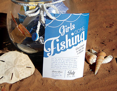 3D Invitation - Girls Gone Fishing